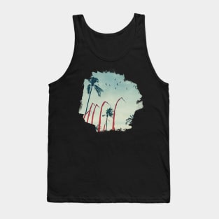 Coconut Palm Trees And Red Flags Tank Top